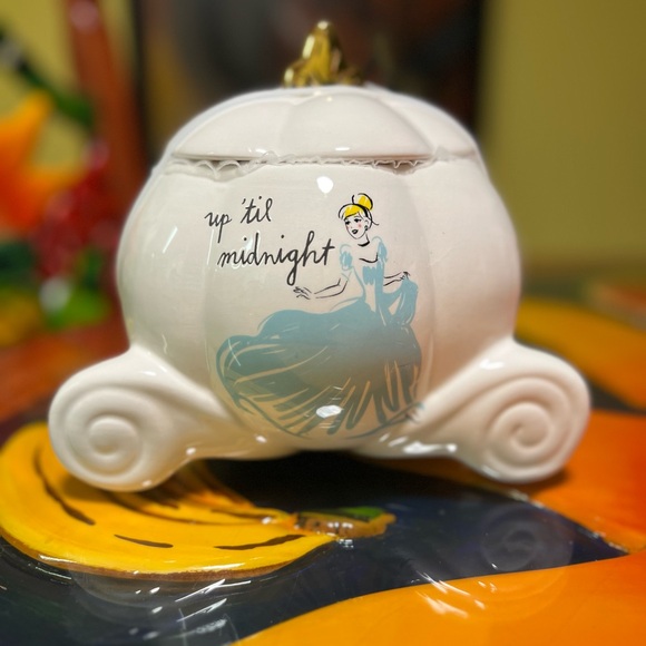 New Rae Dunn Disney princess cookie jar “up ‘til midnight “ - Picture 2 of 8